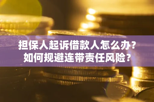 北京担保人起诉借款人怎么办？如何规避连带责任风险？